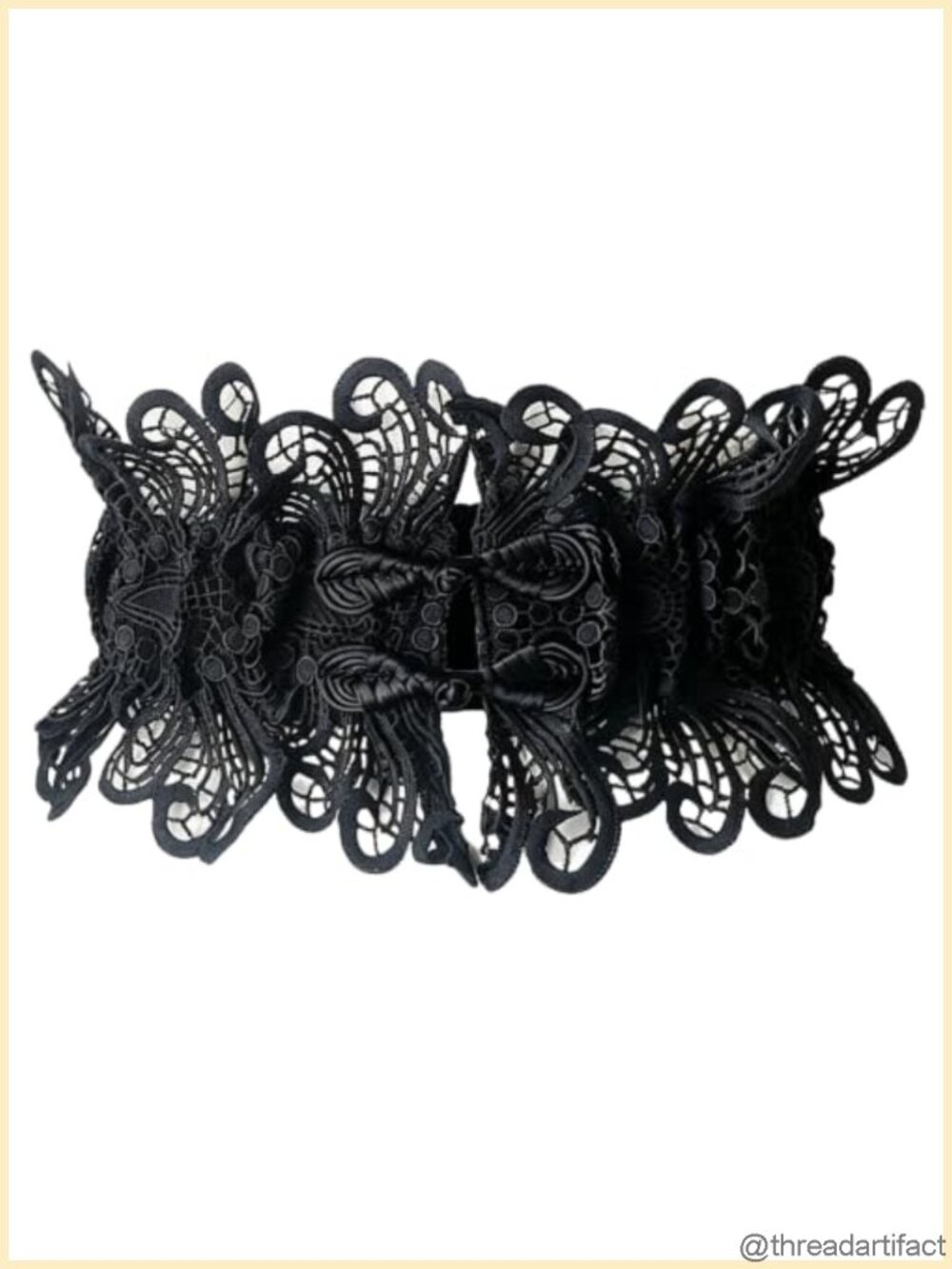 Renaissance Lace Corset Waist Belt Elastic Waistband S/M